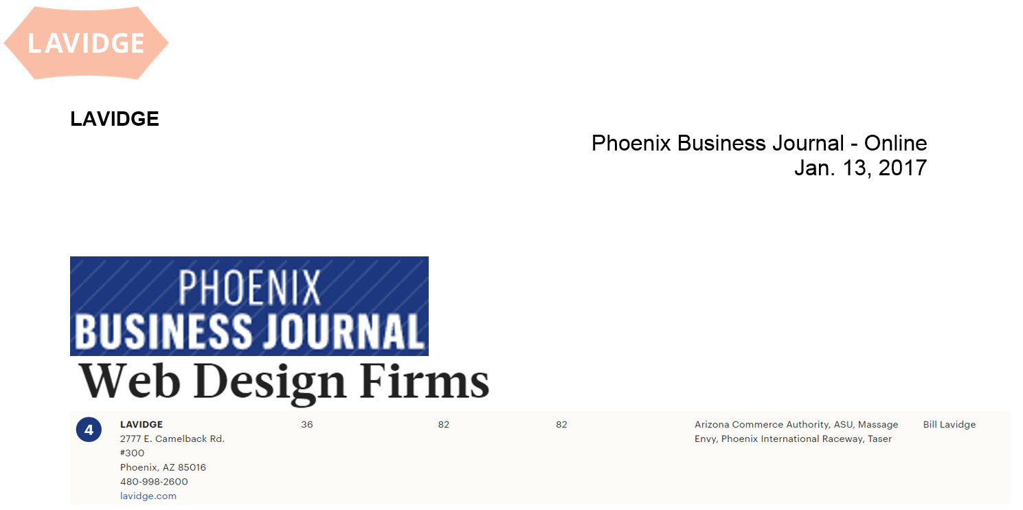 Phoenix Business Journal snippet