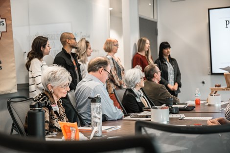 LAVIDGE Ad Libs officers are installed Feb. 5, 2020.Courtney Vasquez, President; Maurice Tripp, VP Education; Krista Tillman, VP Membership; Secretary, RuthAnn Hogue; Treasurer, Elyse Fornefeld; and Sergeant at Arms, Tereza Fritz.