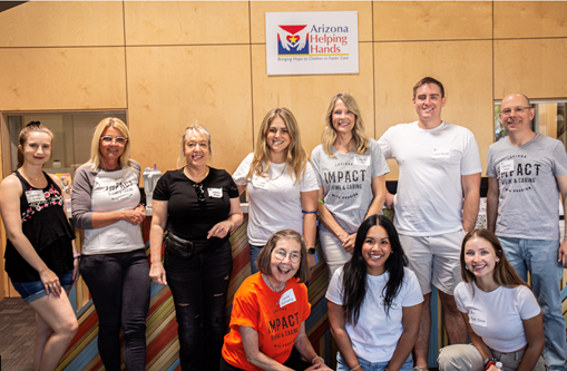 LAVIDGE IMPACT volunteered at Arizona Helping Hands packing school supplies for foster kids.