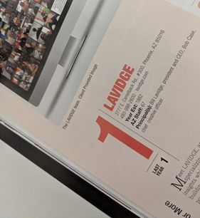 LAVIDGE, for the 11th year in a row, has earned the distinction of being named the No. 1 Ad Agency in its category by AZ Big Media's Ranking Arizona magazine.